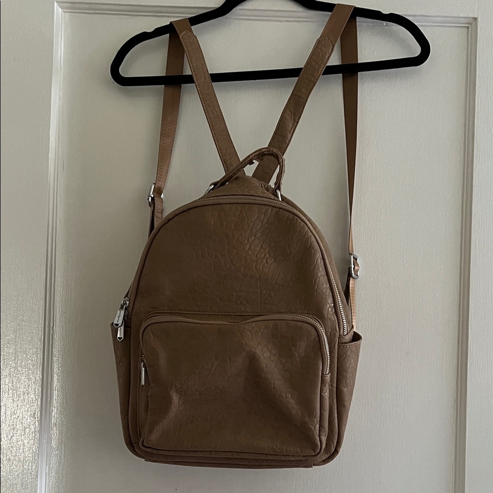 Brown Urban Originals Faux Leather Backpack - Stylish Everyday Bag